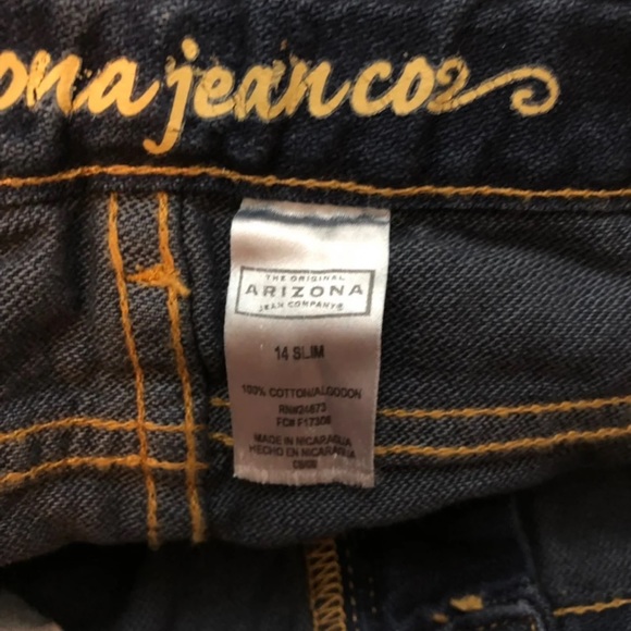 NWT Arizona Jean Co. Girls Dark Wash Jeans - Picture 6 of 6